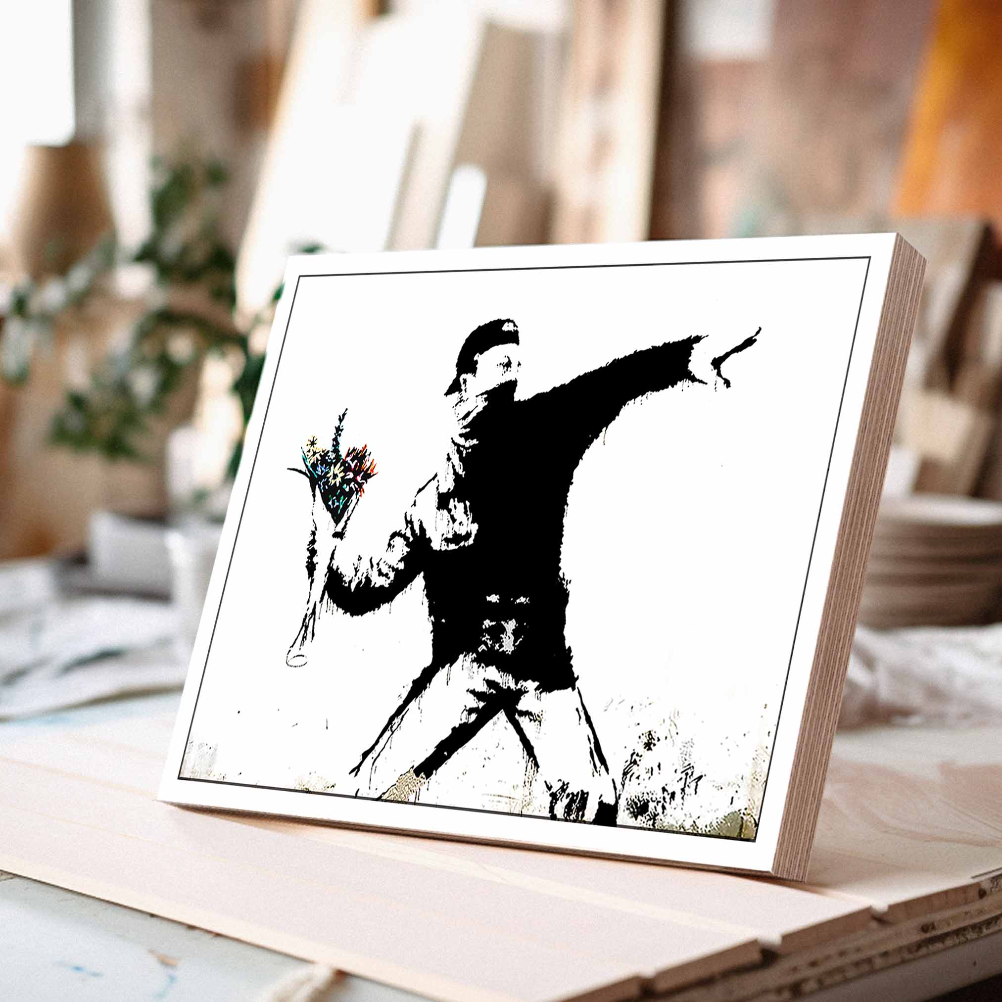 BANKSY - Flower Thrower