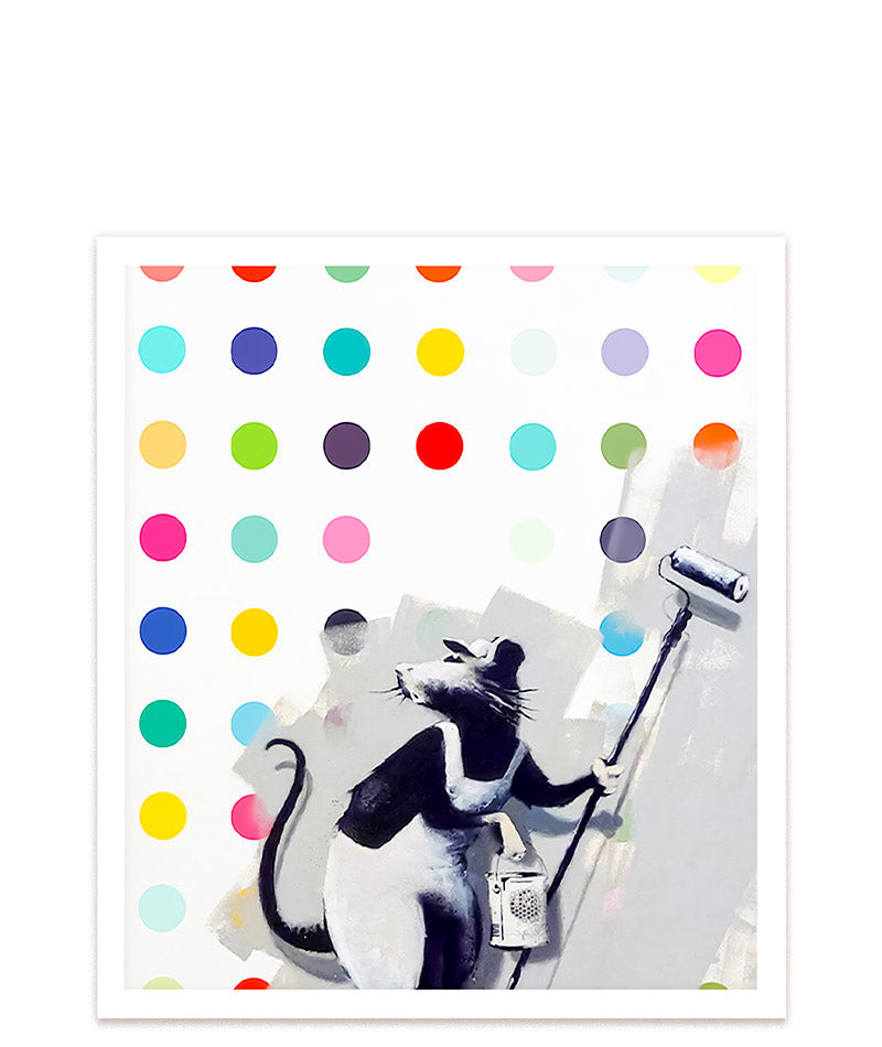 Ausdrucksstarkes Banksy Artistic Rat Kunstposter #Klein = 23x20 cm_exclude-this-tag