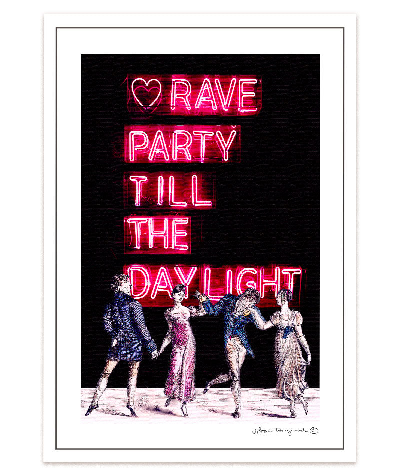 Kunst mit Bedeutung: Entdecke das einzigartige Kunstwerk "Rave Party"! #A4 = 28x20 cm_exclude-this-tag