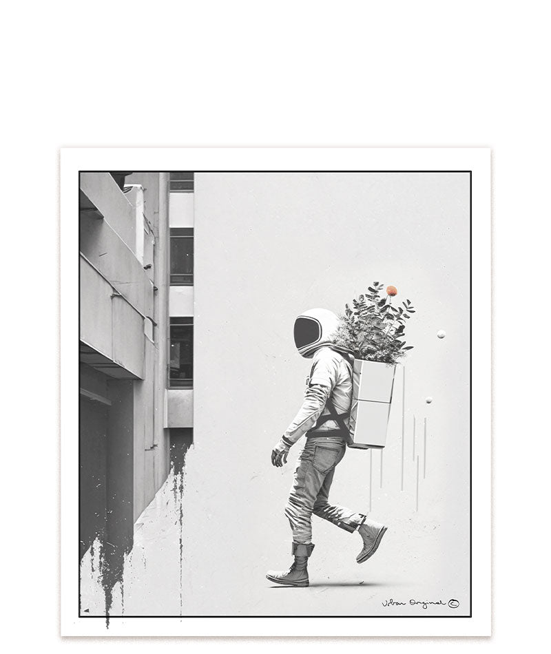 Minimalistischer Kunstdruck, der uns daran erinnert, dass wir alle Teil des Universums sind und uns ermutigt, unser Potenzial zu entfalten. #Klein = 23x20 cm_exclude-this-tag