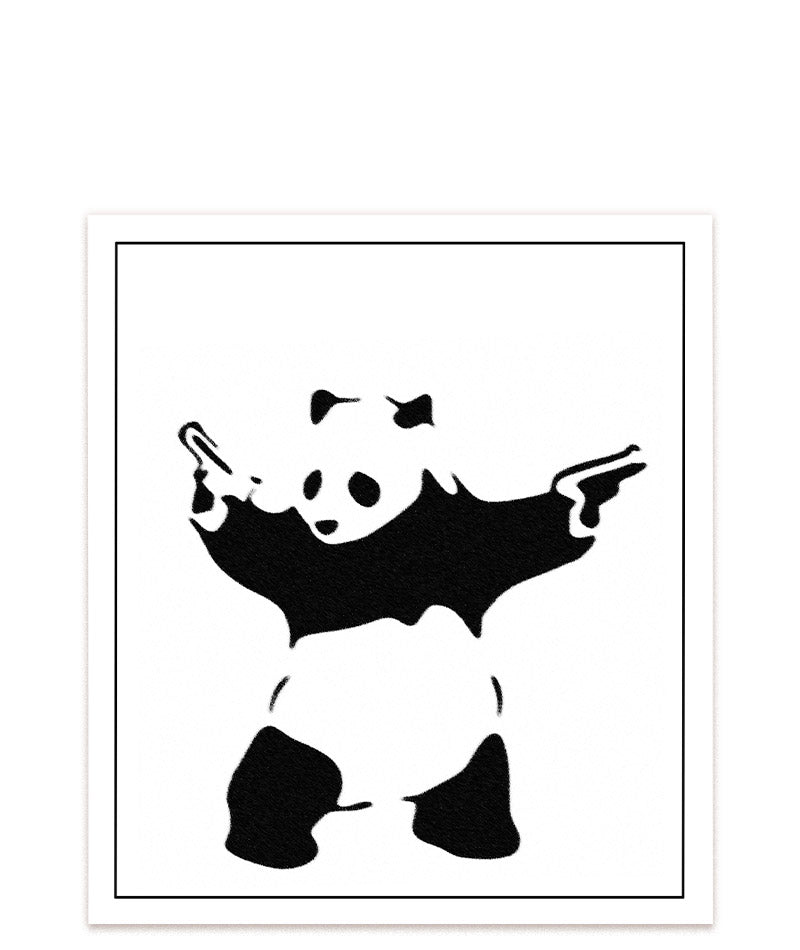 Banksys "Banksy Panda" Graffiti #Klein = 23x20 cm_exclude-this-tag
