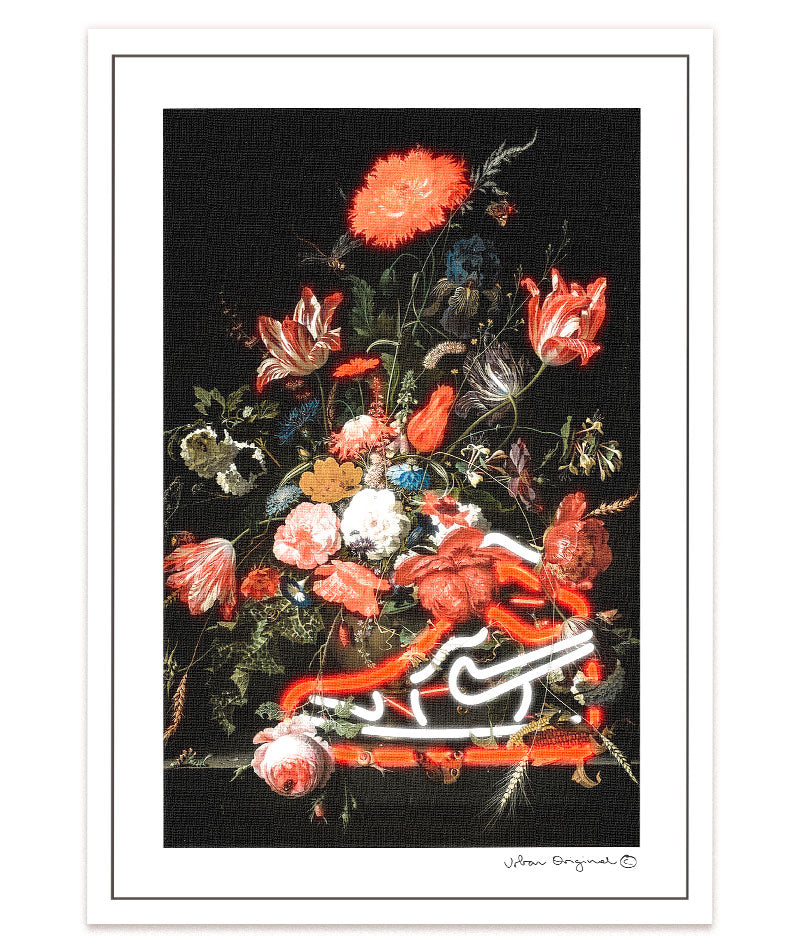 "Flower Power" - Einzigartiges Kunstwerk von JAN DAVIDSZ de Heem #A4 = 28x20 cm_exclude-this-tag