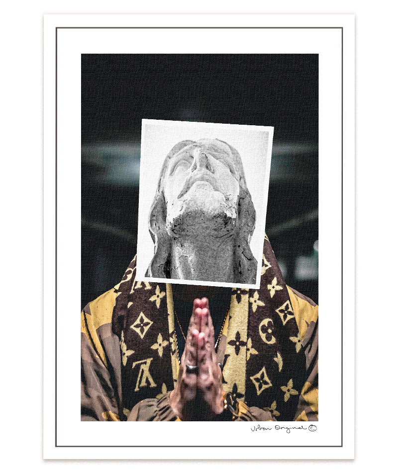 "JESUS" - Kunstwerk mit einer fusionierten Darstellung von Streetwear und Religion #A4 = 28x20 cm_exclude-this-tag