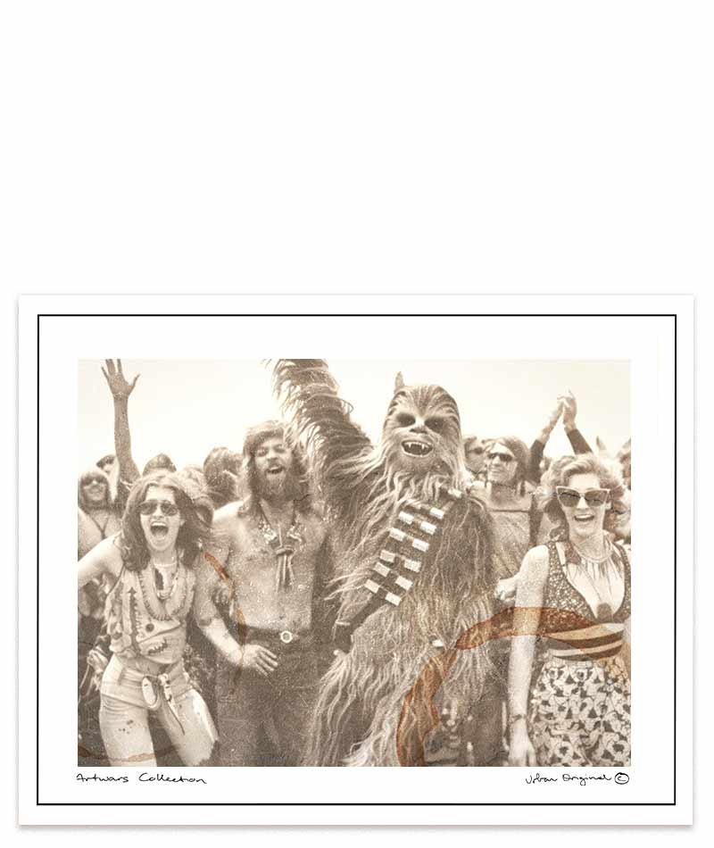 Wookie Woodstock 1969 - Star Wars Hommage, Vintage Fotokunstwerk  #A4 = 28x20 cm_exclude-this-tag