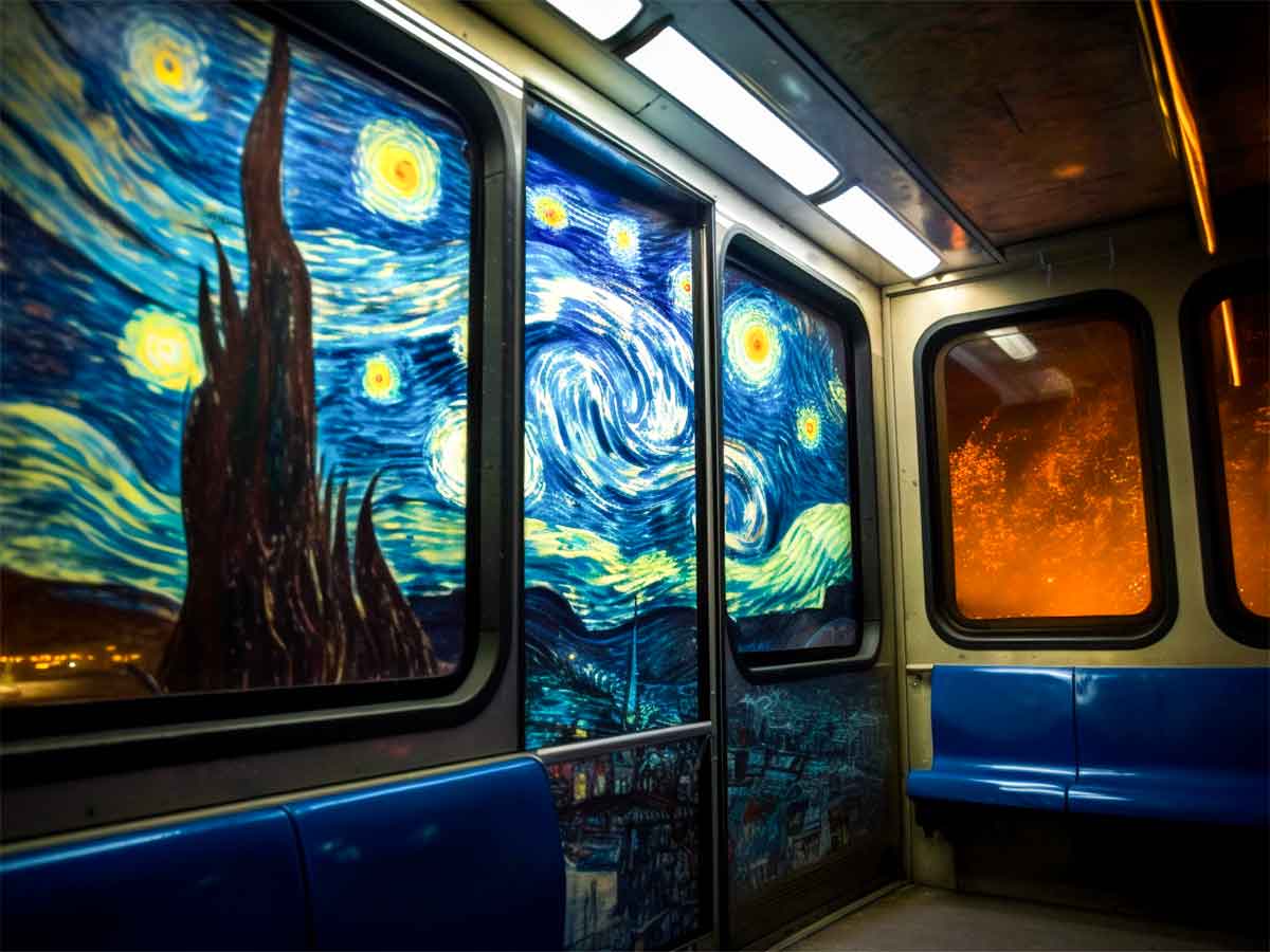 "Starry Nights" - Ein atemberaubendes Kunstwerk von Vincent van Gogh, das die Schönheit der Sterne und der Nacht in lebendigen Farben und Pinselstrichen einfängt. Entdecke die faszinierende Welt der Kunst bei URBAN KUNST.